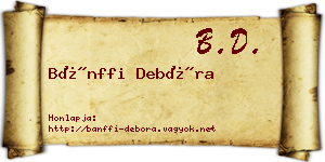 Bánffi Debóra névjegykártya